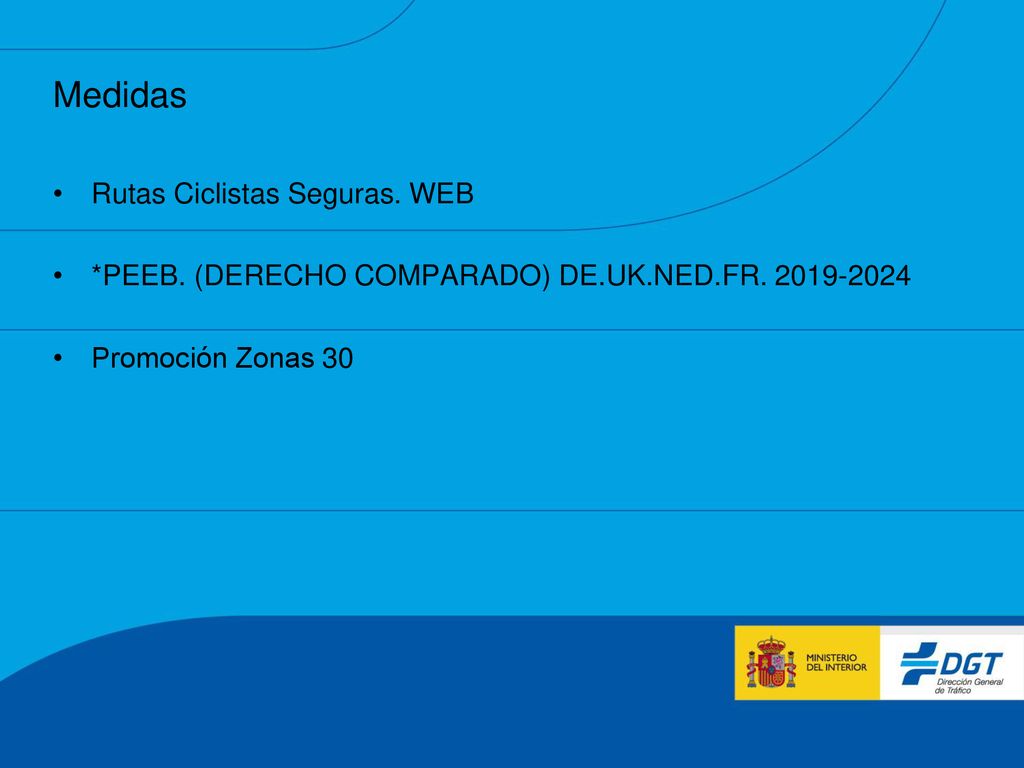Medidas Rutas Ciclistas Seguras. WEB