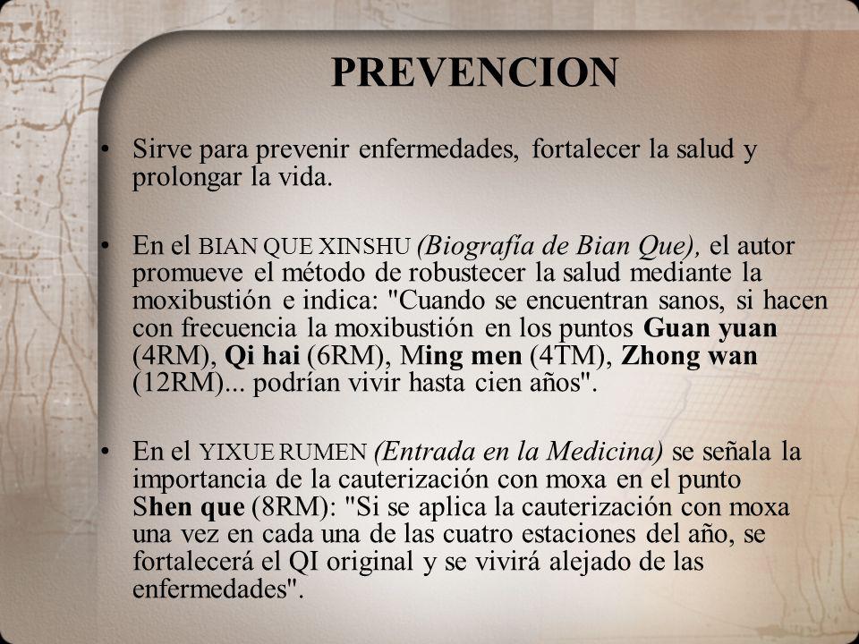 PREVENCION Sirve para prevenir enfermedades, fortalecer la salud y prolongar la vida.