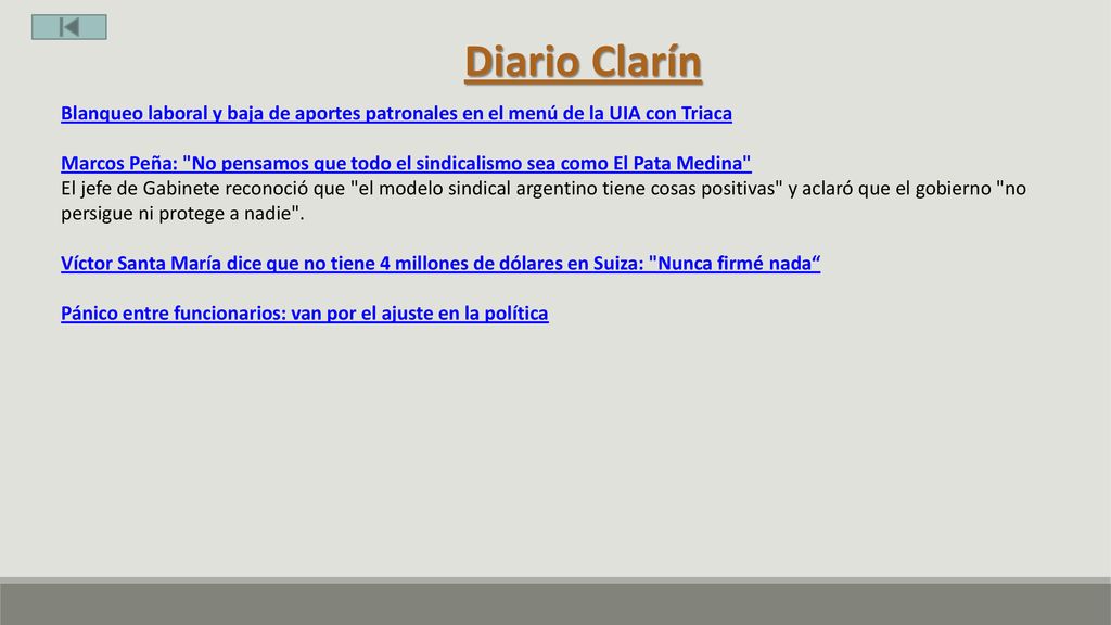 Diario Clarín Blanqueo laboral y baja de aportes patronales en el menú de la UIA con Triaca.