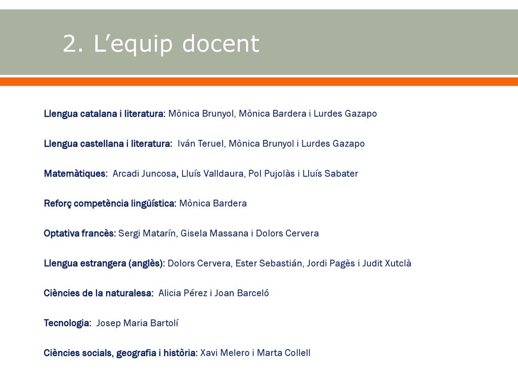 2. L’equip docent Llengua catalana i literatura: Mònica Brunyol, Mònica Bardera i Lurdes Gazapo.