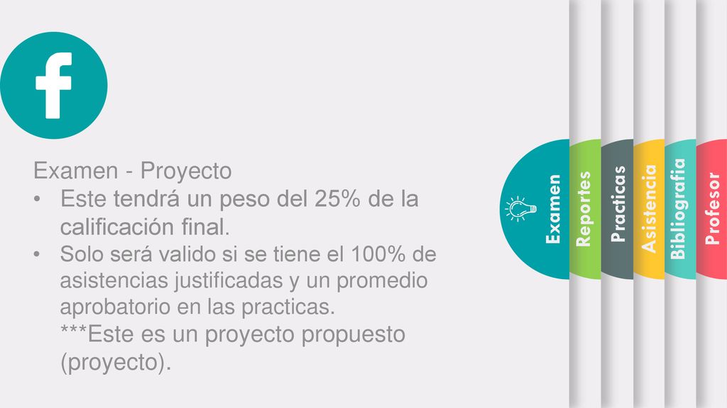 Este tendrá un peso del 25% de la calificación final.
