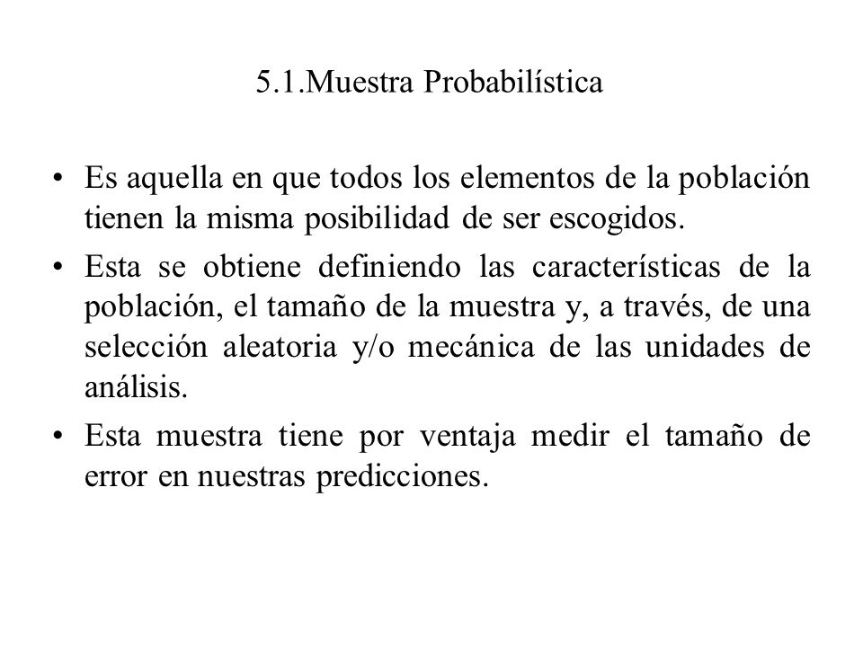 5.1.Muestra Probabilística