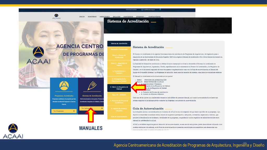 MANUALES Agencia Centroamericana de Acreditación de Programas de Arquitectura, Ingeniería y Diseño
