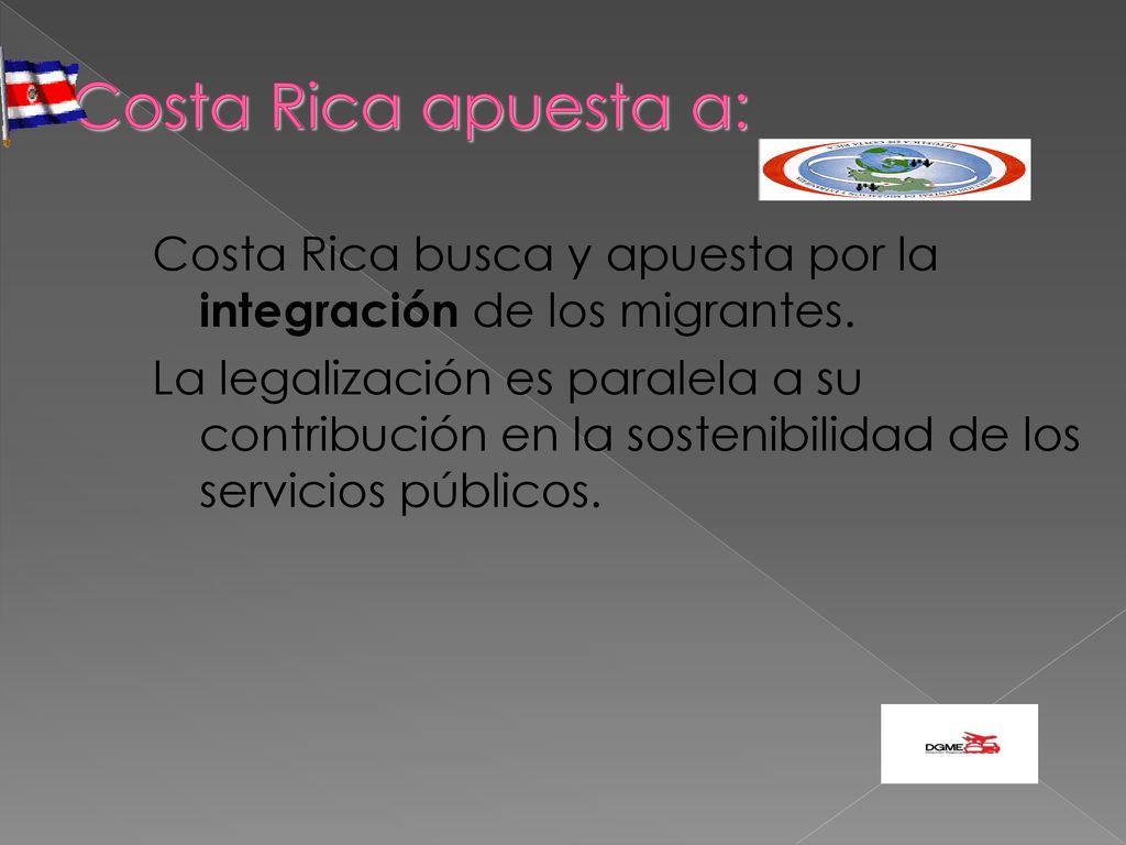 Costa Rica apuesta a: Costa Rica busca y apuesta por la integración de los migrantes.