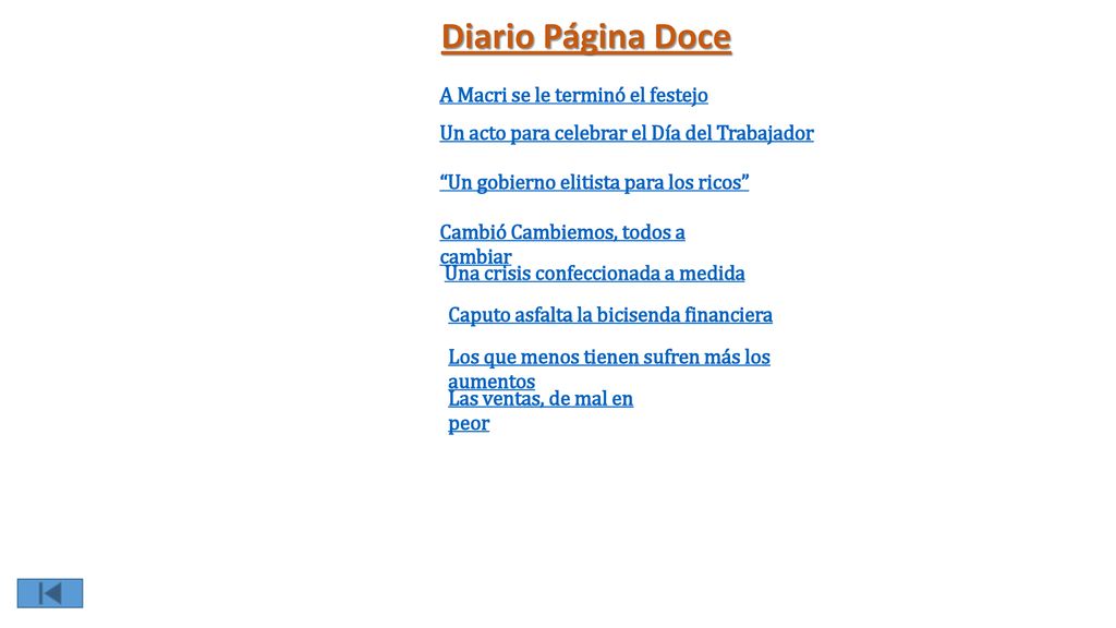 Diario Página Doce A Macri se le terminó el festejo