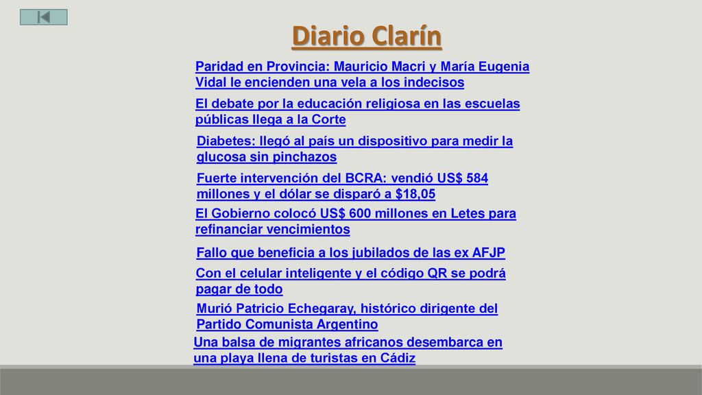 Diario Clarín Paridad en Provincia: Mauricio Macri y María Eugenia Vidal le encienden una vela a los indecisos.