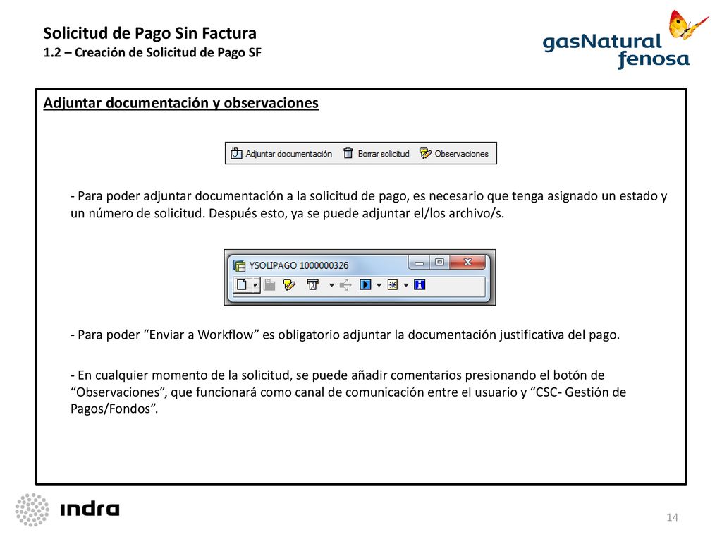 Solicitud de Pago Sin Factura 1.2 – Creación de Solicitud de Pago SF