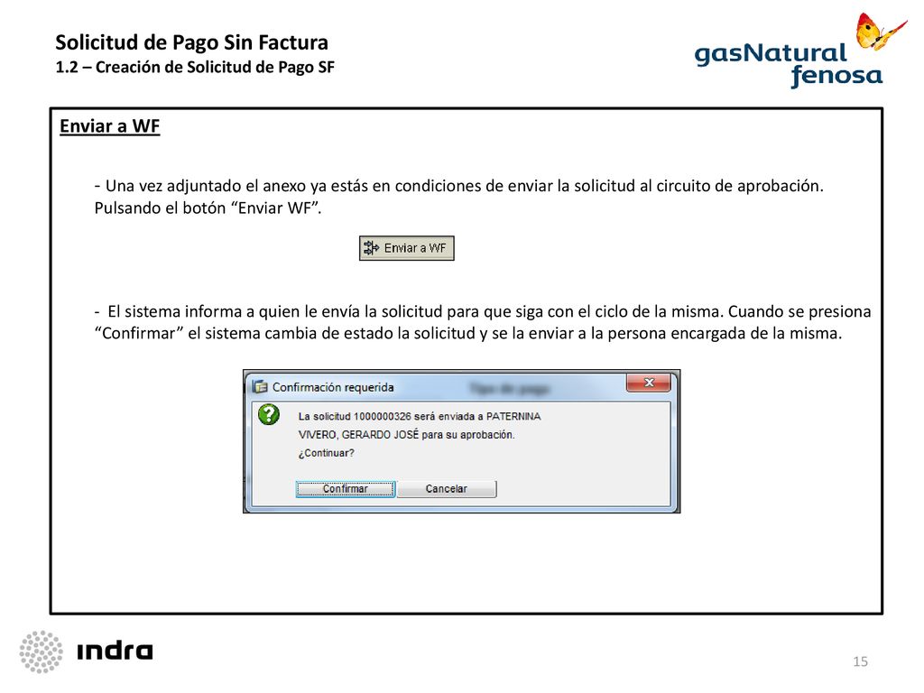 Solicitud de Pago Sin Factura 1.2 – Creación de Solicitud de Pago SF
