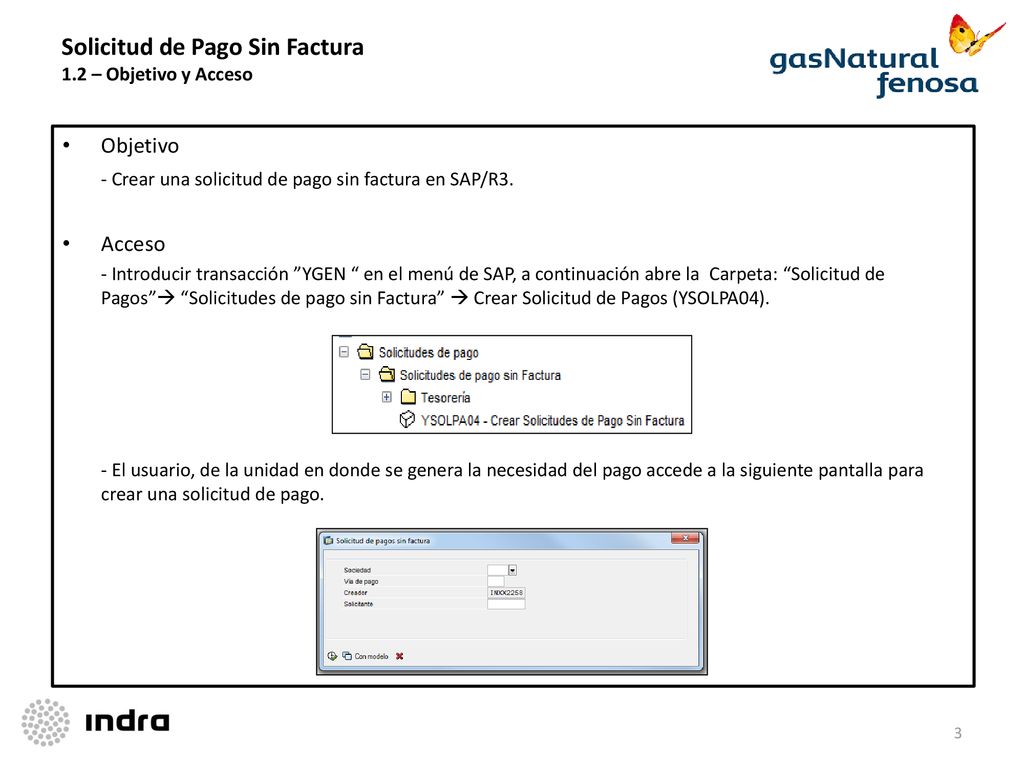 Solicitud de Pago Sin Factura 1.2 – Objetivo y Acceso