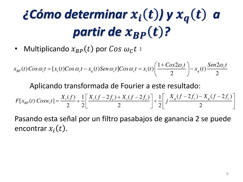 ¿Cómo determinar 𝒙 𝒊 𝒕 ) y 𝒙 𝒒 𝒕 a partir de 𝒙 𝑩𝑷 𝒕