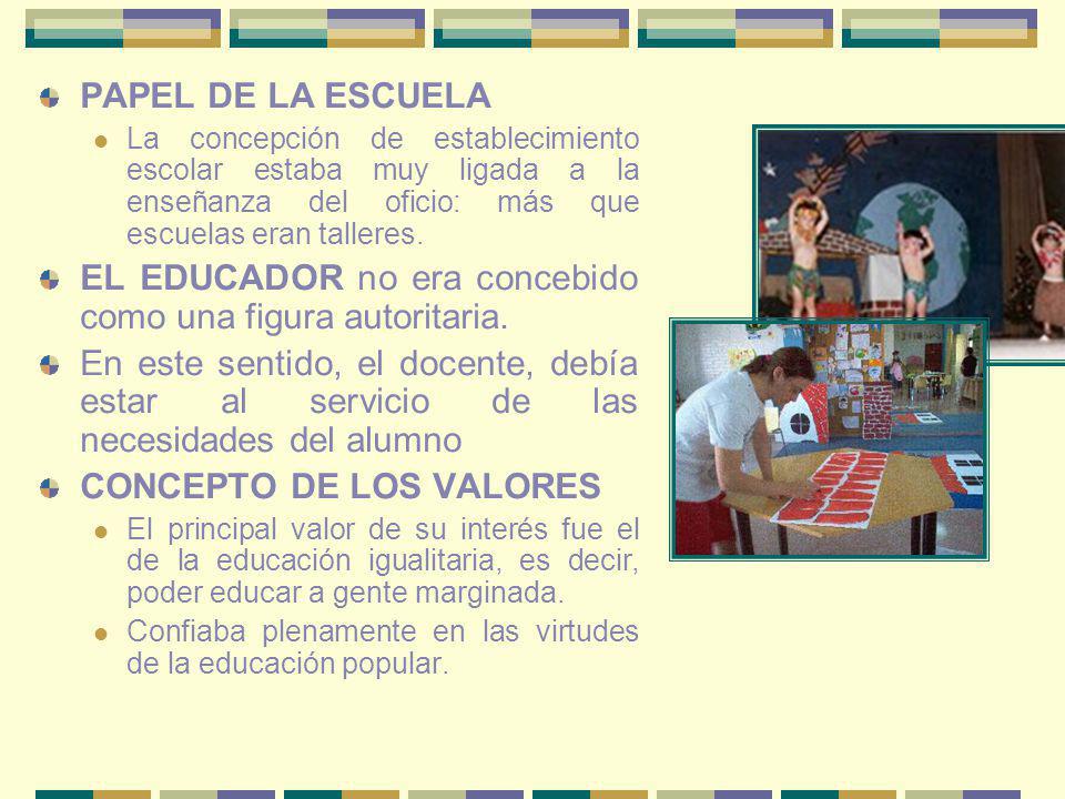 EL EDUCADOR no era concebido como una figura autoritaria.