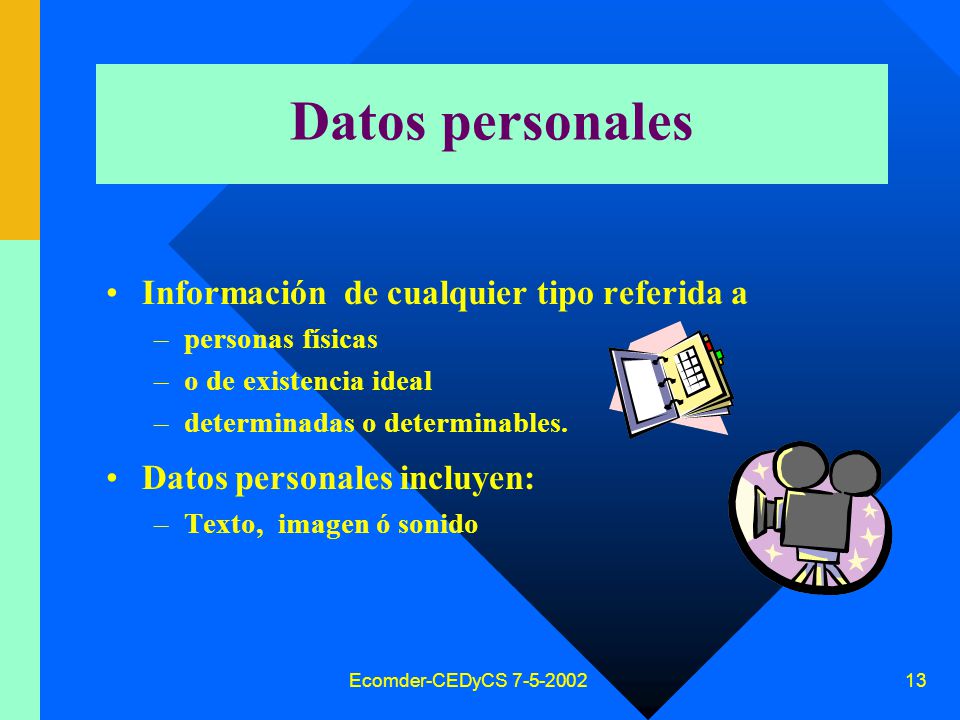 Datos personales Información de cualquier tipo referida a