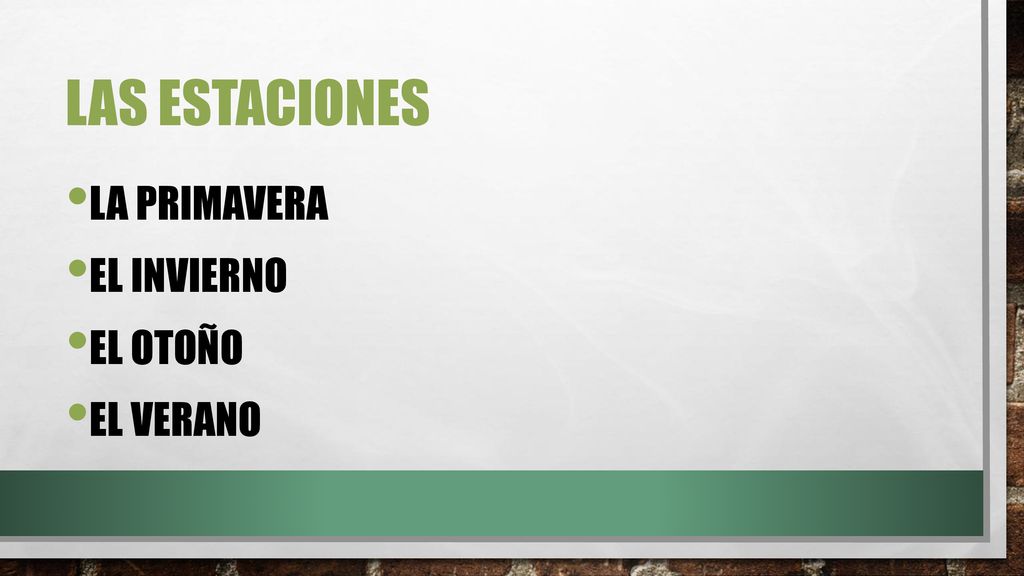 Las Estaciones La Primavera El Invierno El OtoÑo El Verano