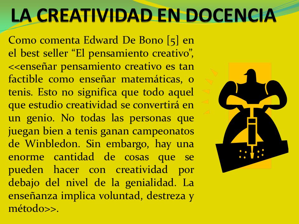 LA CREATIVIDAD EN DOCENCIA
