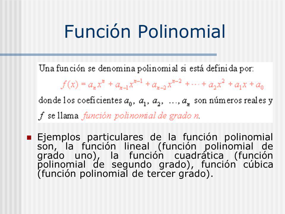 Función Polinomial