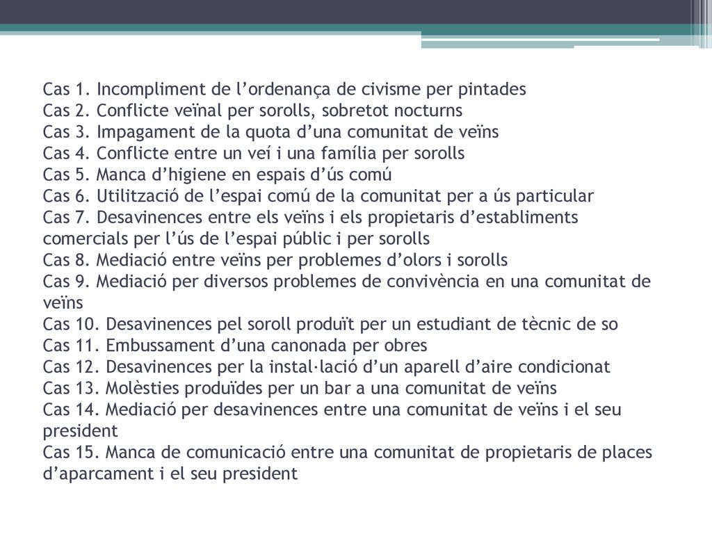 Cas 1. Incompliment de l’ordenança de civisme per pintades Cas 2