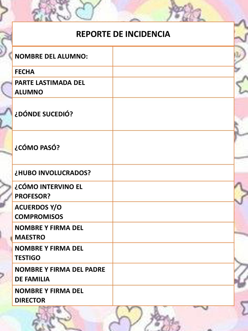 REPORTE DE INCIDENCIA NOMBRE DEL ALUMNO: FECHA