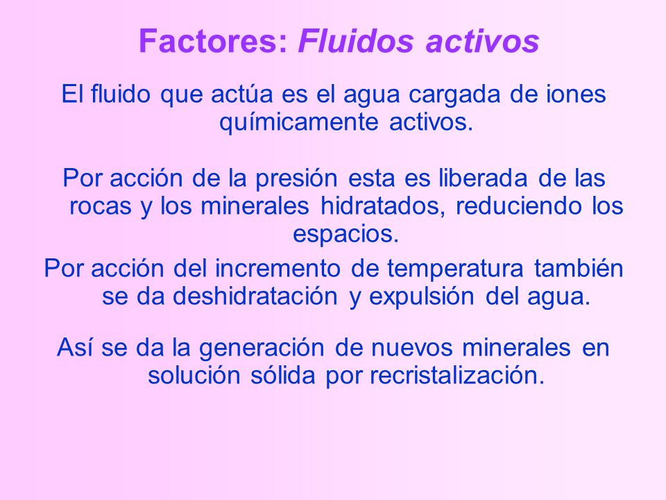 Factores: Fluidos activos