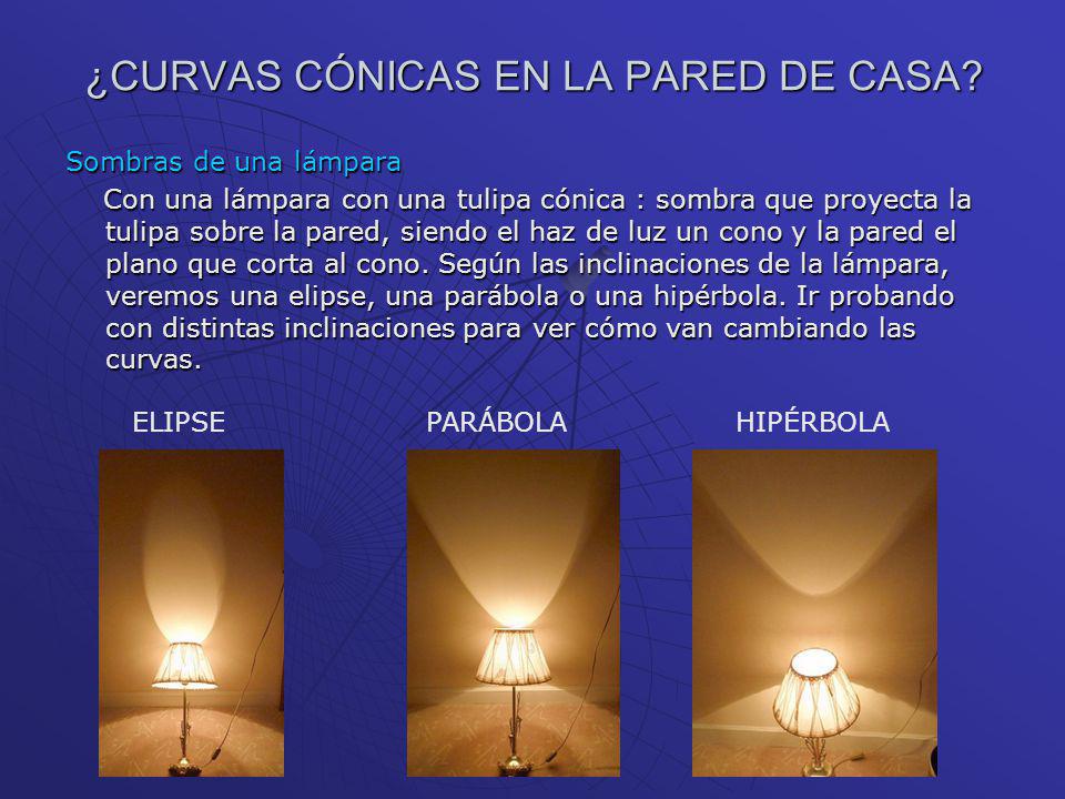¿CURVAS CÓNICAS EN LA PARED DE CASA