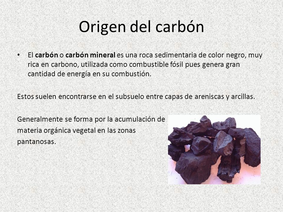 Origen del carbón