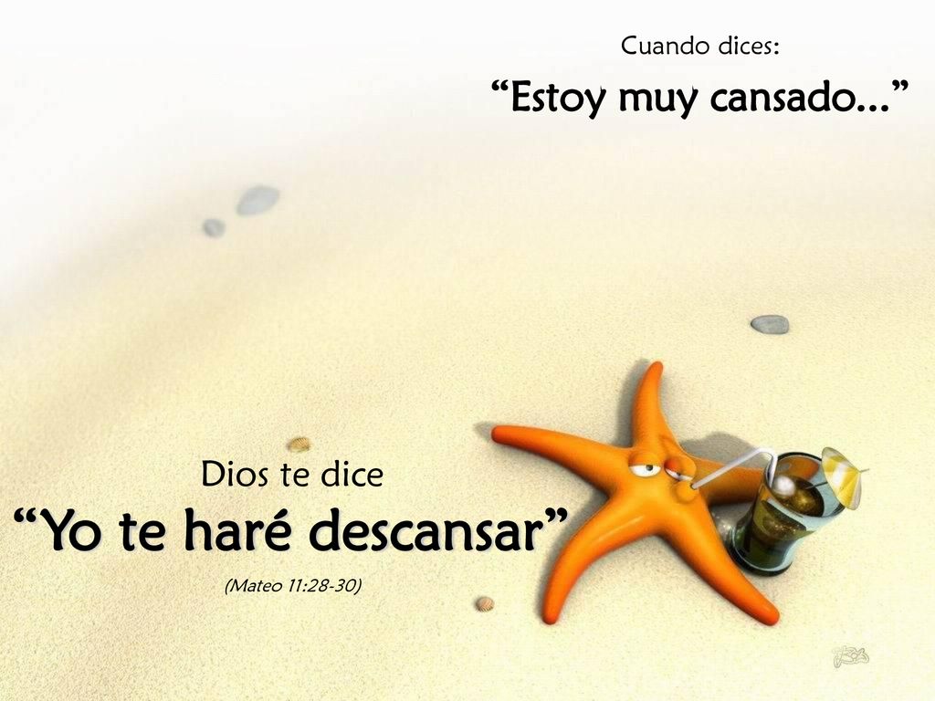 Yo te haré descansar Estoy muy cansado... Dios te dice