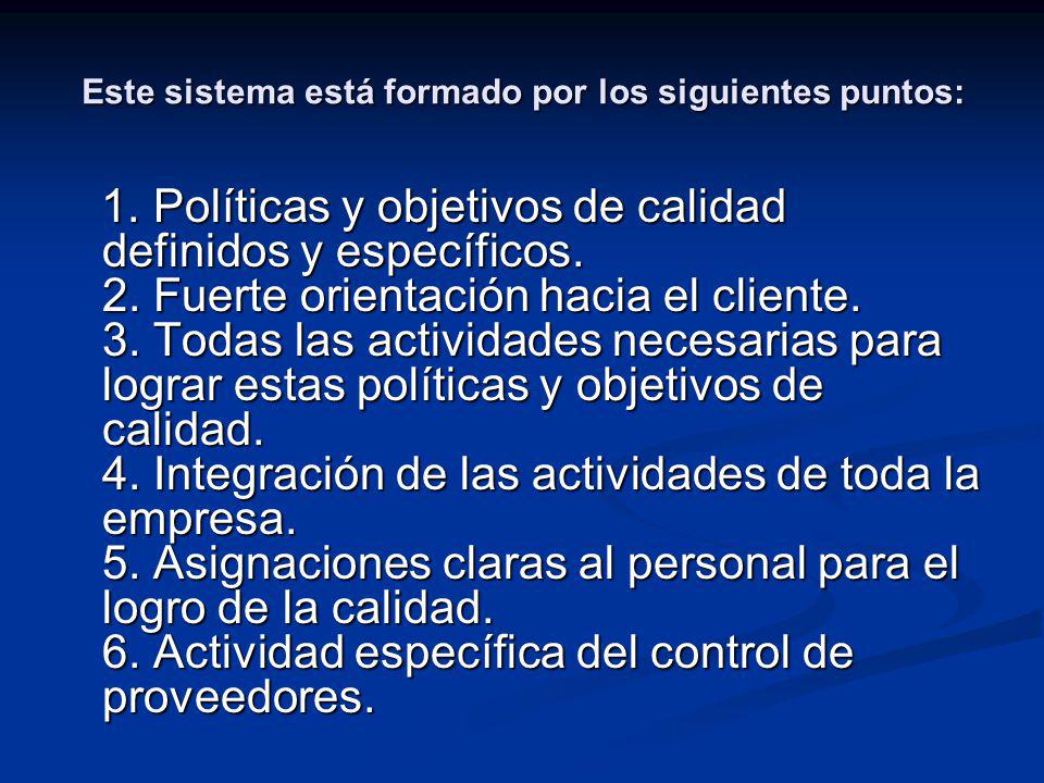 Este sistema está formado por los siguientes puntos: