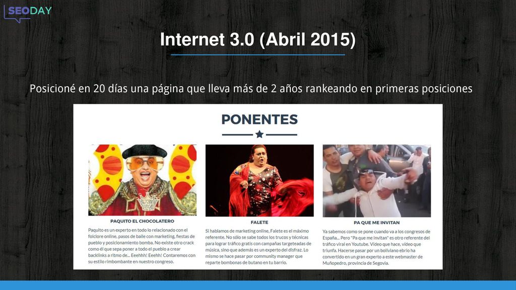 Internet 3.0 (Abril 2015) Posicioné en 20 días una página que lleva más de 2 años rankeando en primeras posicionesªªºº.