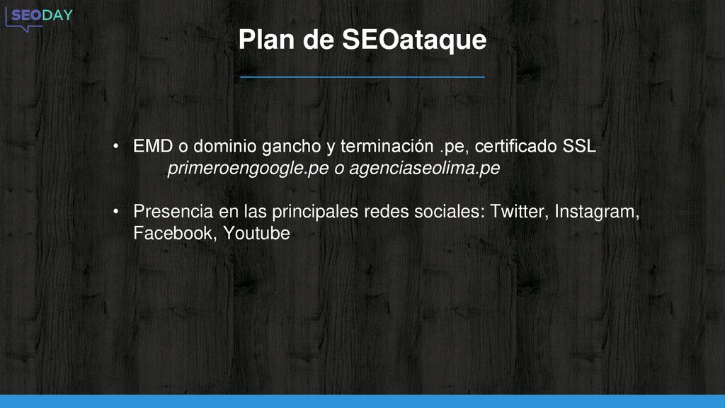 Plan de SEOataque EMD o dominio gancho y terminación .pe, certificado SSL. primeroengoogle.pe o agenciaseolima.pe.