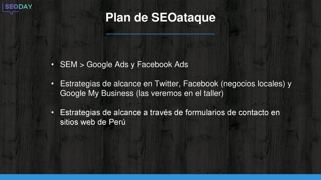 Plan de SEOataque SEM > Google Ads y Facebook Ads
