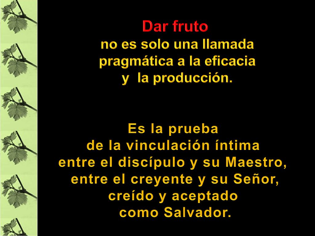 Dar fruto no es solo una llamada pragmática a la eficacia