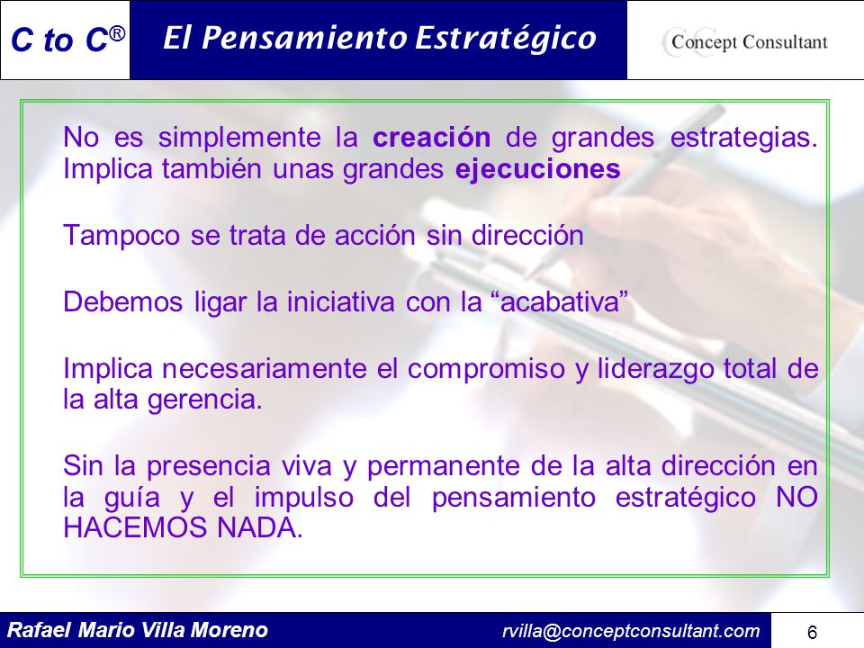 El Pensamiento Estratégico