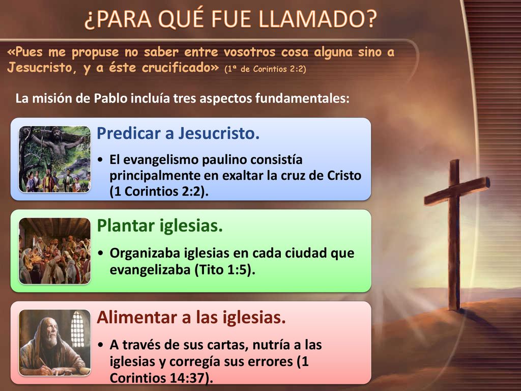 ¿PARA QUÉ FUE LLAMADO Plantar iglesias. Alimentar a las iglesias.