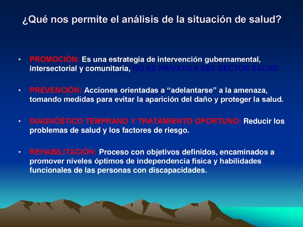 ¿Qué nos permite el análisis de la situación de salud