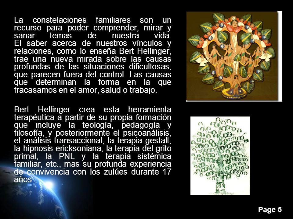 La constelaciones familiares son un recurso para poder comprender, mirar y sanar temas de nuestra vida. El saber acerca de nuestros vínculos y relaciones, como lo enseña Bert Hellinger, trae una nueva mirada sobre las causas profundas de las situaciones dificultosas, que parecen fuera del control. Las causas que determinan la forma en la que fracasamos en el amor, salud o trabajo.