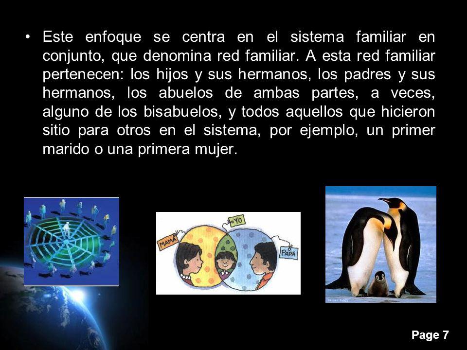 Este enfoque se centra en el sistema familiar en conjunto, que denomina red familiar.