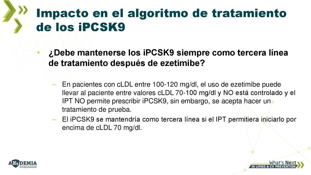 Impacto en el algoritmo de tratamiento de los iPCSK9