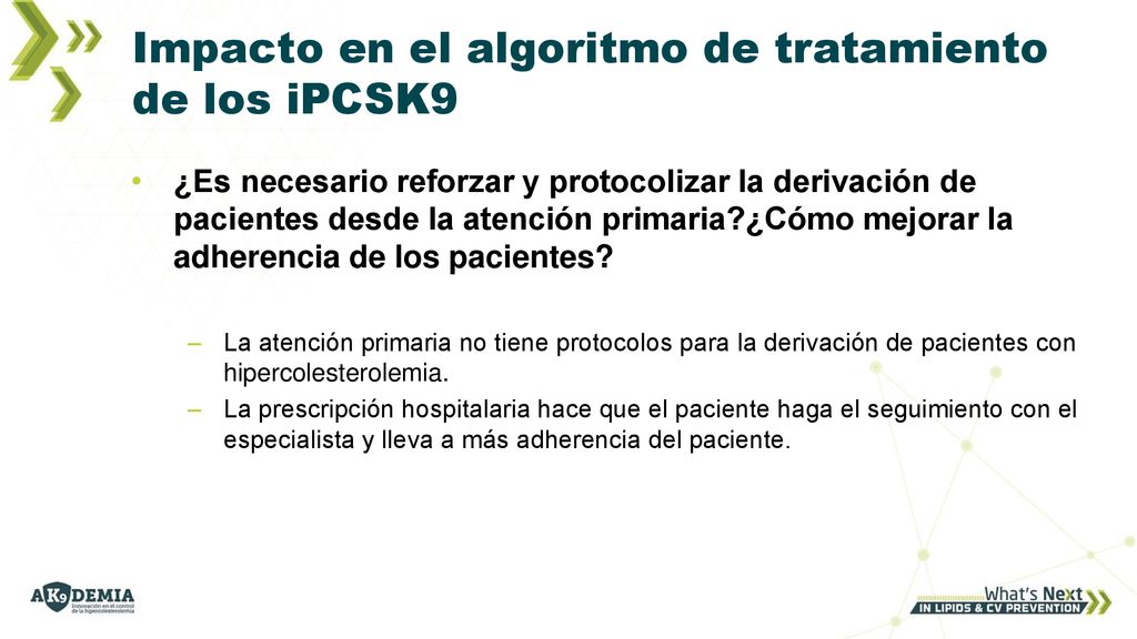Impacto en el algoritmo de tratamiento de los iPCSK9