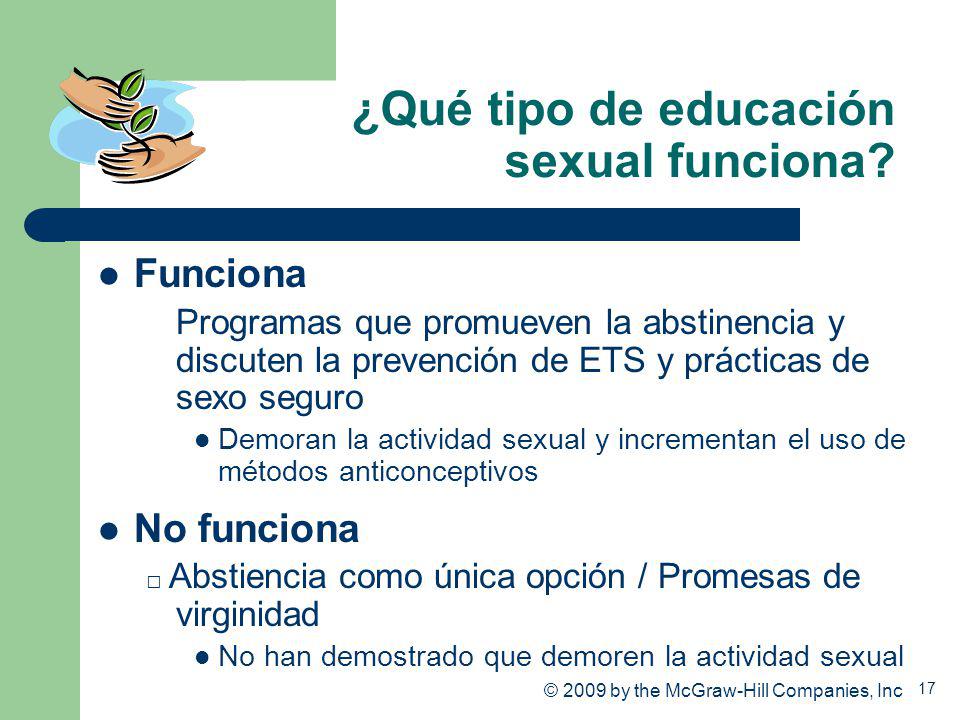 ¿Qué tipo de educación sexual funciona