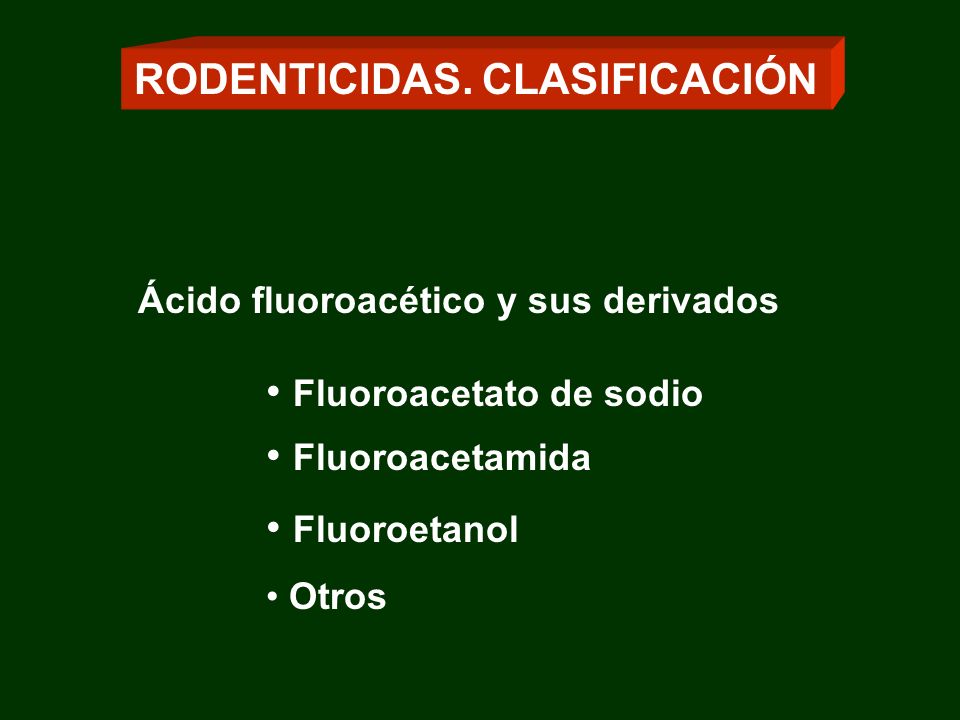 RODENTICIDAS. CLASIFICACIÓN