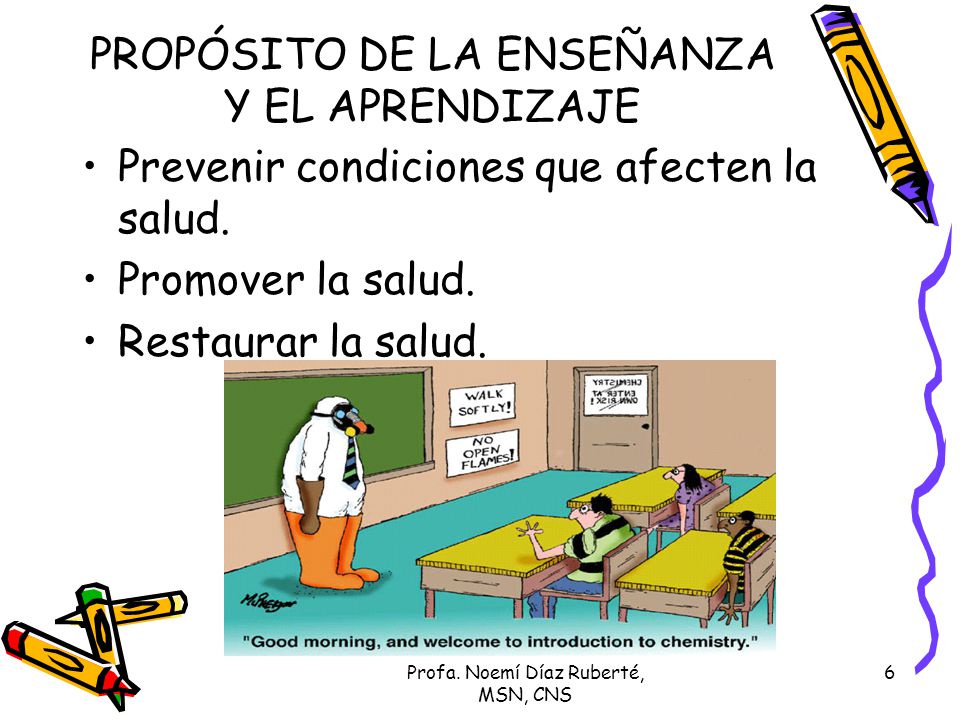 PROPÓSITO DE LA ENSEÑANZA Y EL APRENDIZAJE