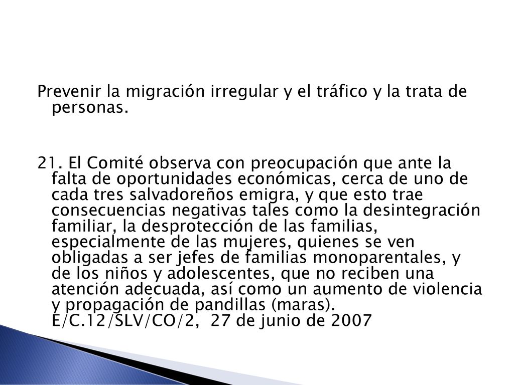 Prevenir la migración irregular y el tráfico y la trata de personas.