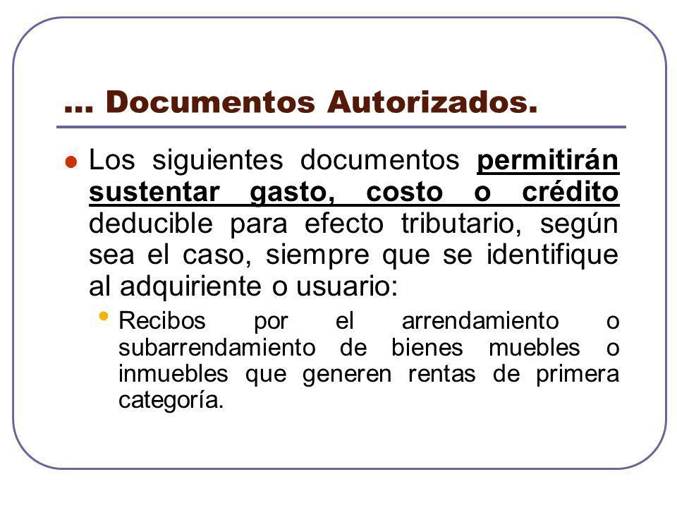 … Documentos Autorizados.