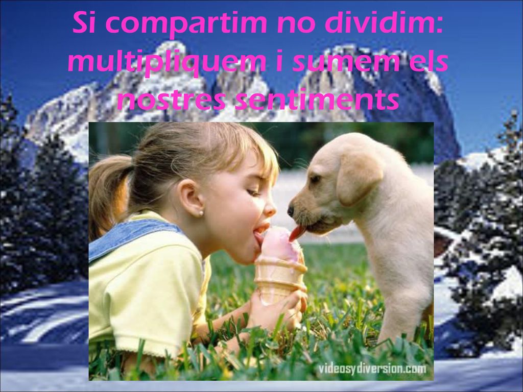 Si compartim no dividim: multipliquem i sumem els nostres sentiments