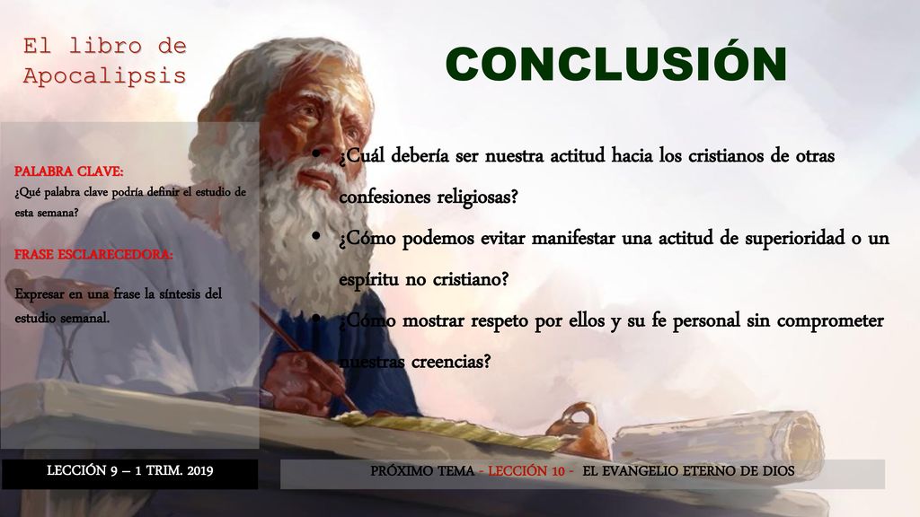 PRÓXIMO TEMA - LECCIÓN 10 - EL EVANGELIO ETERNO DE DIOS