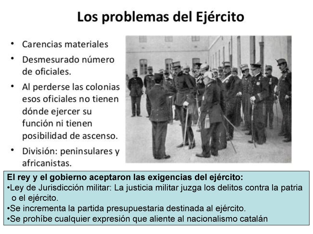 El rey y el gobierno aceptaron las exigencias del ejército: