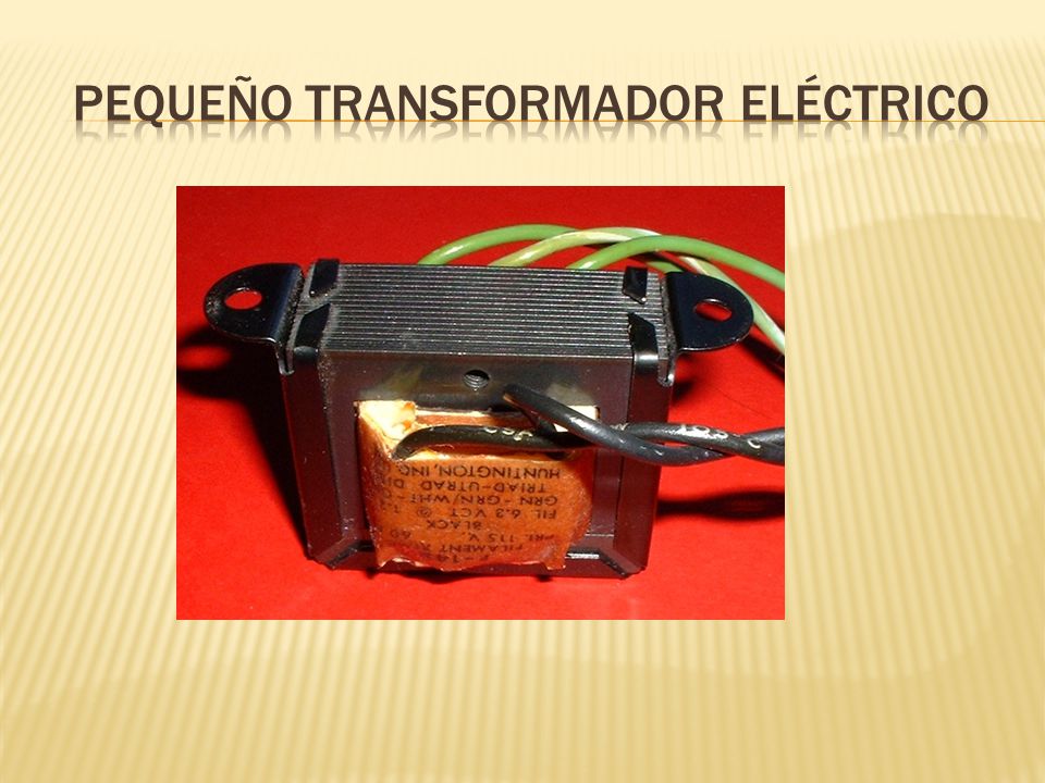 Pequeño transformador eléctrico