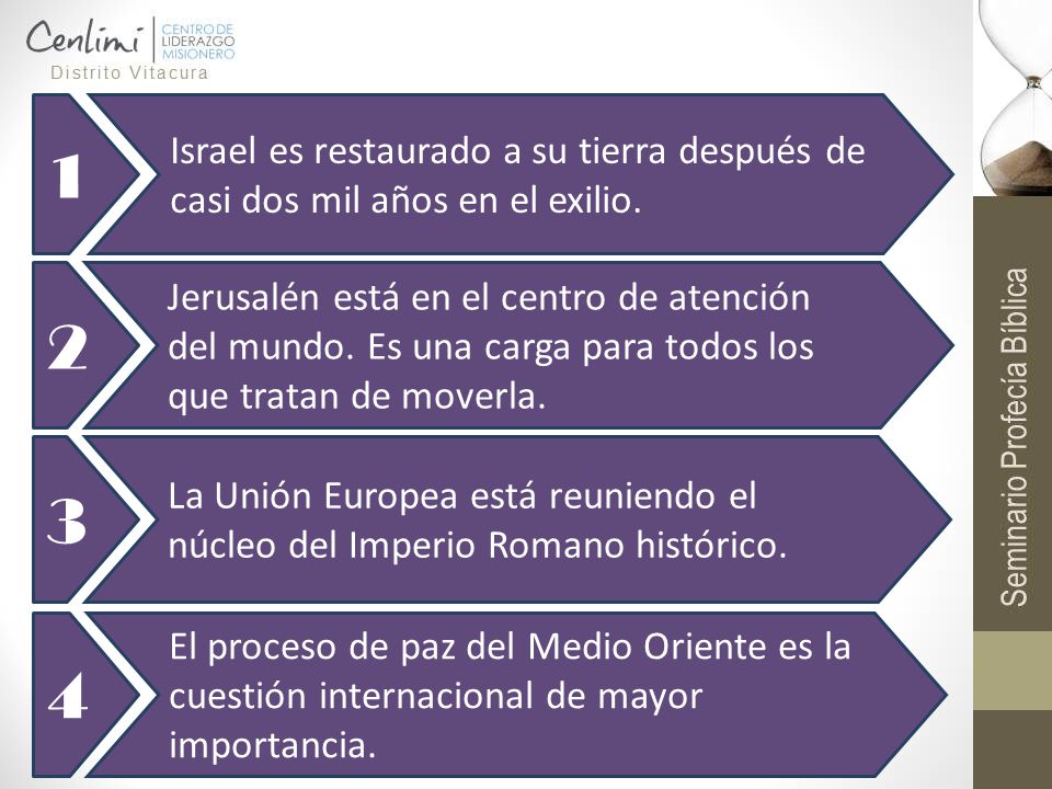 1 Israel es restaurado a su tierra después de casi dos mil años en el exilio. 2.