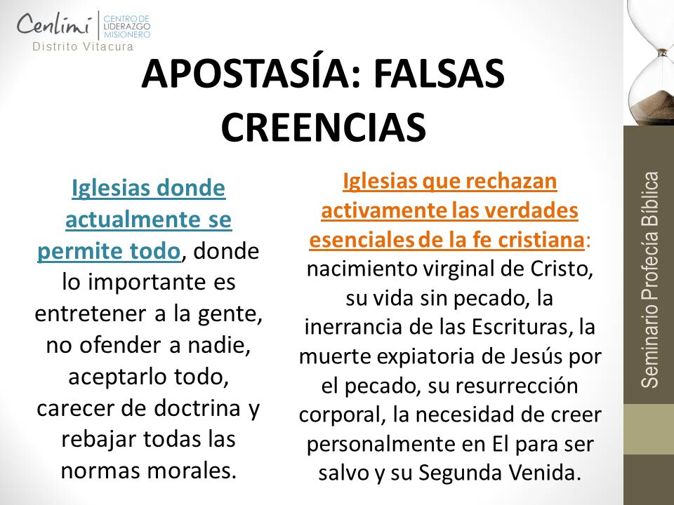 APOSTASÍA: FALSAS CREENCIAS