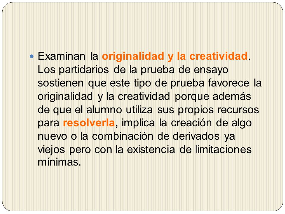 Examinan la originalidad y la creatividad
