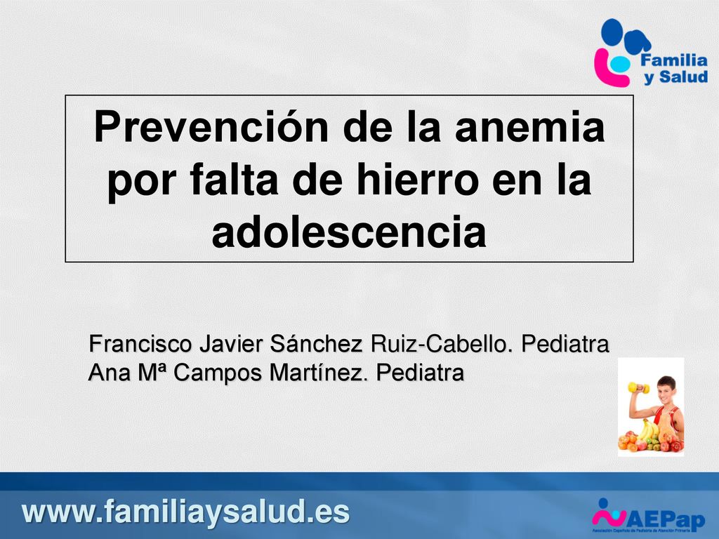 Prevención de la anemia por falta de hierro en la adolescencia